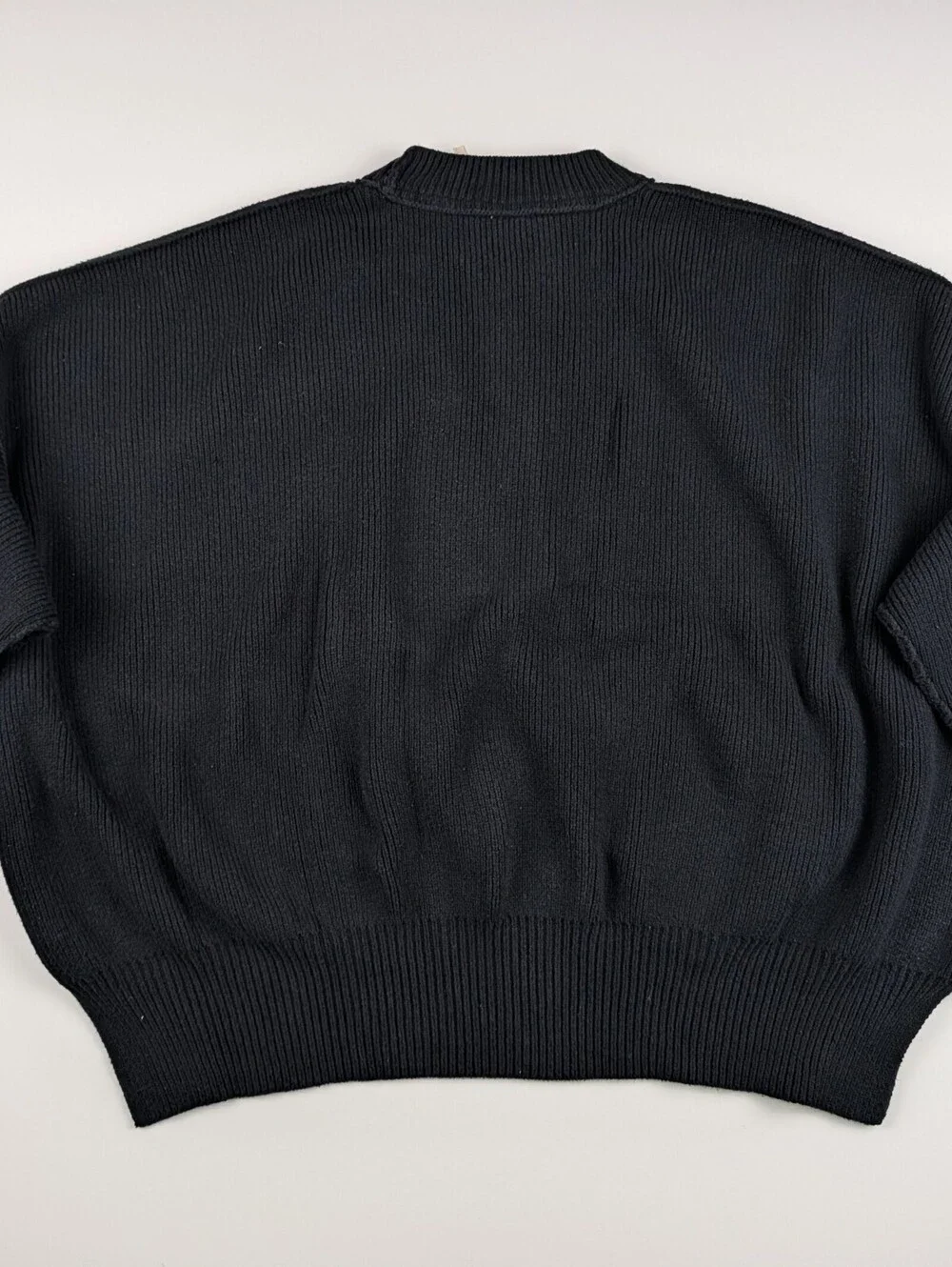 Free People Chunky Knit Sweater XS Charcoal Whimsigoth Grungecore Boho Oversized